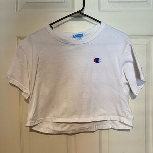 Champion Classic White Crop Top